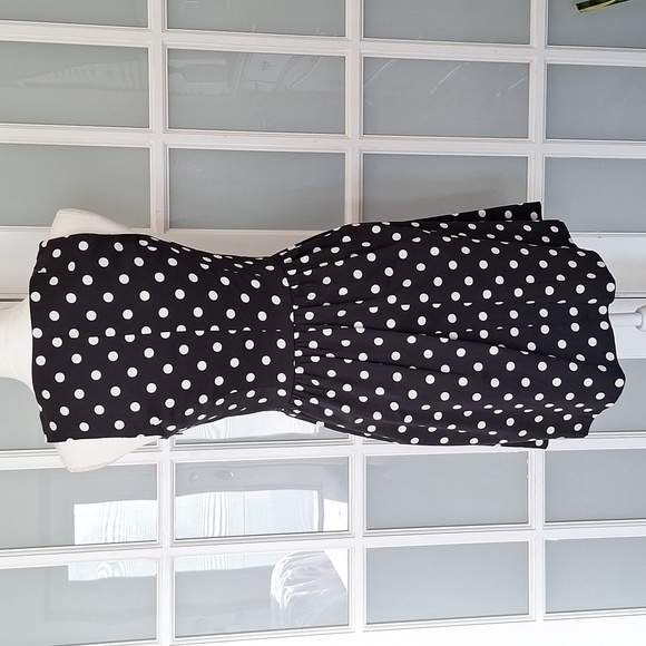 NEW LC Lauren Conrad Polka Dot Fit and Flare Dress - Picture 5 of 16